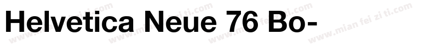 Helvetica Neue 76 Bo字体转换
